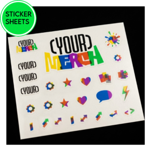 your merch sticker sheet